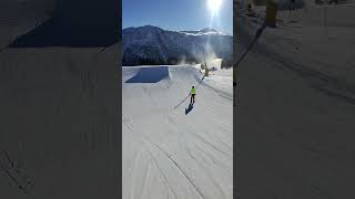 Following my boy on his 1st run through Myrkdalen snow park. #metarayban #myrkdalen #snowpark #jumps
