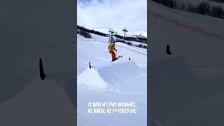 Man nearly breaks both legs on ski jump #myrkdalen #voss #freestyleski #norway #badlanding #skiing