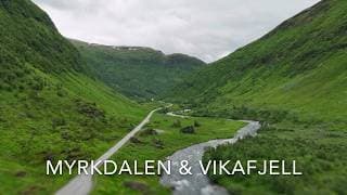 Norway by drone: Myrkdalen valley, Waterfalls and Vikafjell